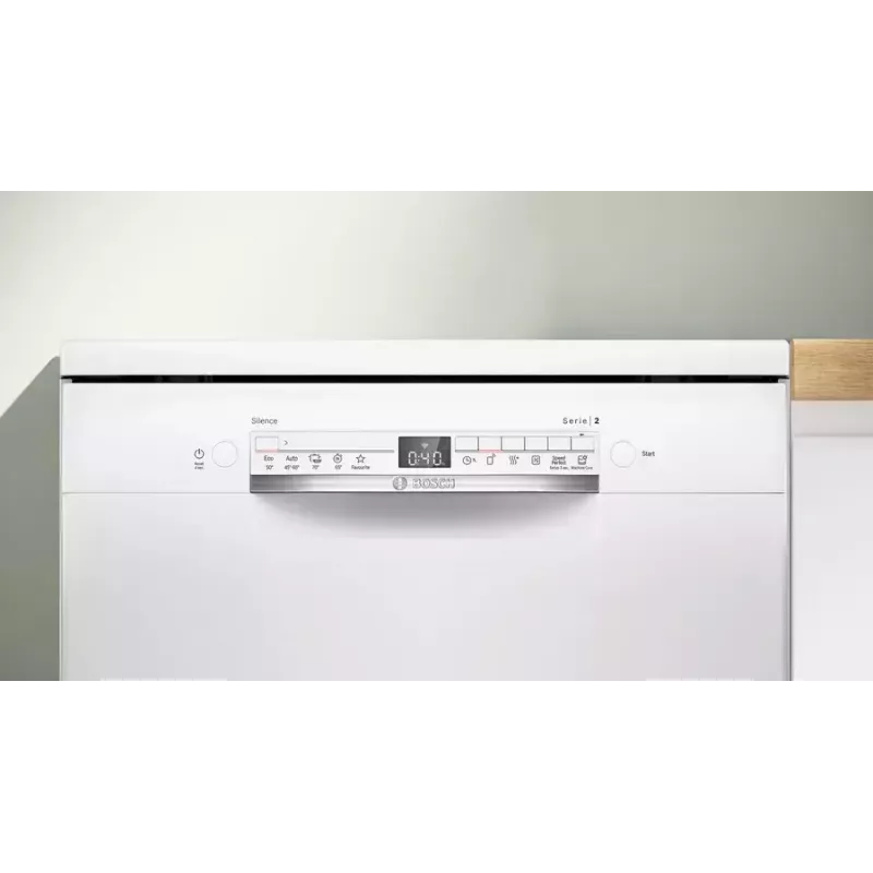 Laisvai pastatoma indaplovė Bosch Serie 2 SMS2ITW09E — 13 komplektų, 46 dB, 60 cm, šilumokaičio džiovinimas