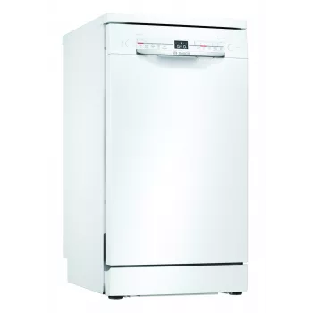 Laisvai pastatoma indaplovė Bosch SPS40E22EU, siaura 45 cm, 9 komplektų, 5 programos, 48 dB, balta