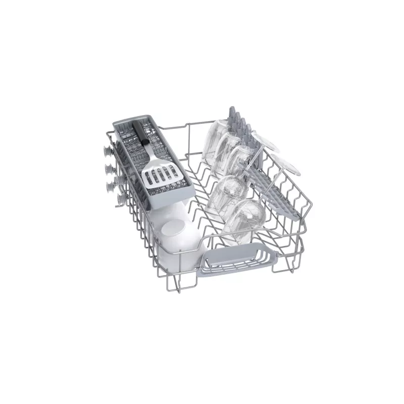 Laisvai pastatoma indaplovė Bosch SPS40E22EU, siaura 45 cm, 9 komplektų, 5 programos, 48 dB, balta