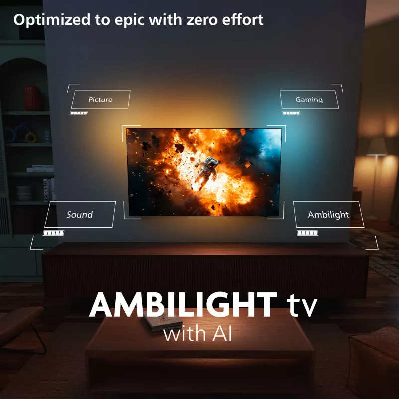 Philips 55OLED910/12 televizorius 139,7 cm (55 colių) 4K Ultra HD Smart TV Wi-Fi Metalinis