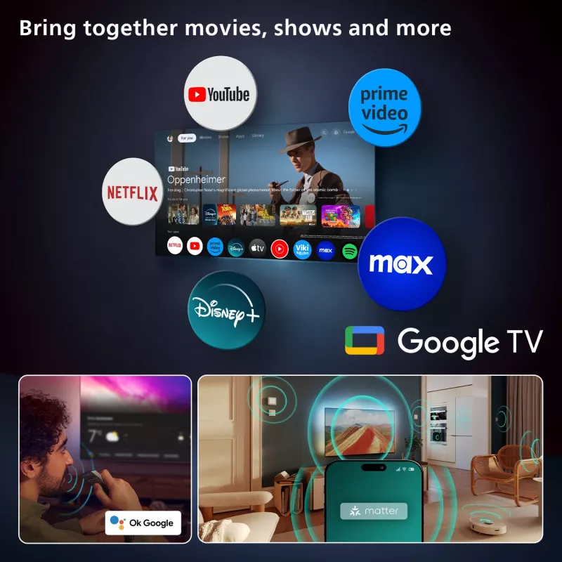 Philips 55OLED910/12 televizorius 139,7 cm (55 colių) 4K Ultra HD Smart TV Wi-Fi Metalinis