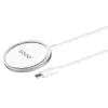 Belaidis magnetinis kroviklis SAVIO LA-11, Qi 1.2, 15 W, baltas, 55×55×5 mm