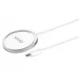 Belaidis magnetinis kroviklis SAVIO LA-11, Qi 1.2, 15 W, baltas, 55×55×5 mm