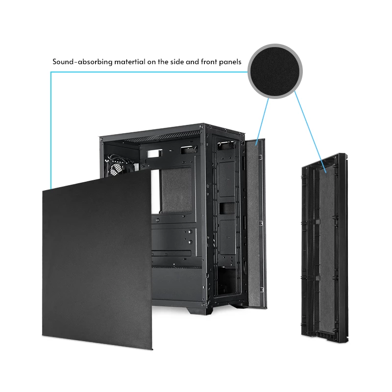 Chieftec AS-02B-OP kompiuterio korpusas Midi Tower juodas
