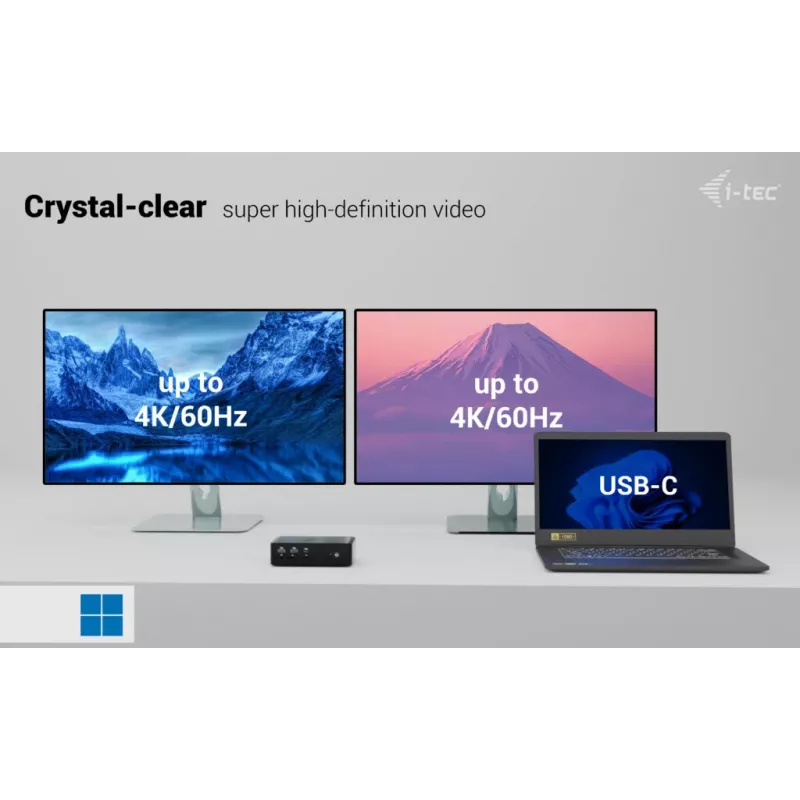 i-tec Thunderbolt5 Quattro Display Dockinė stotelė, 5x USB, 2.5 GLAN + Power Delivery 140W