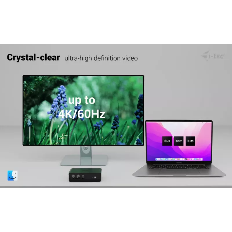 i-tec Thunderbolt5 Quattro Display Dockinė stotelė, 5x USB, 2.5 GLAN + Power Delivery 140W