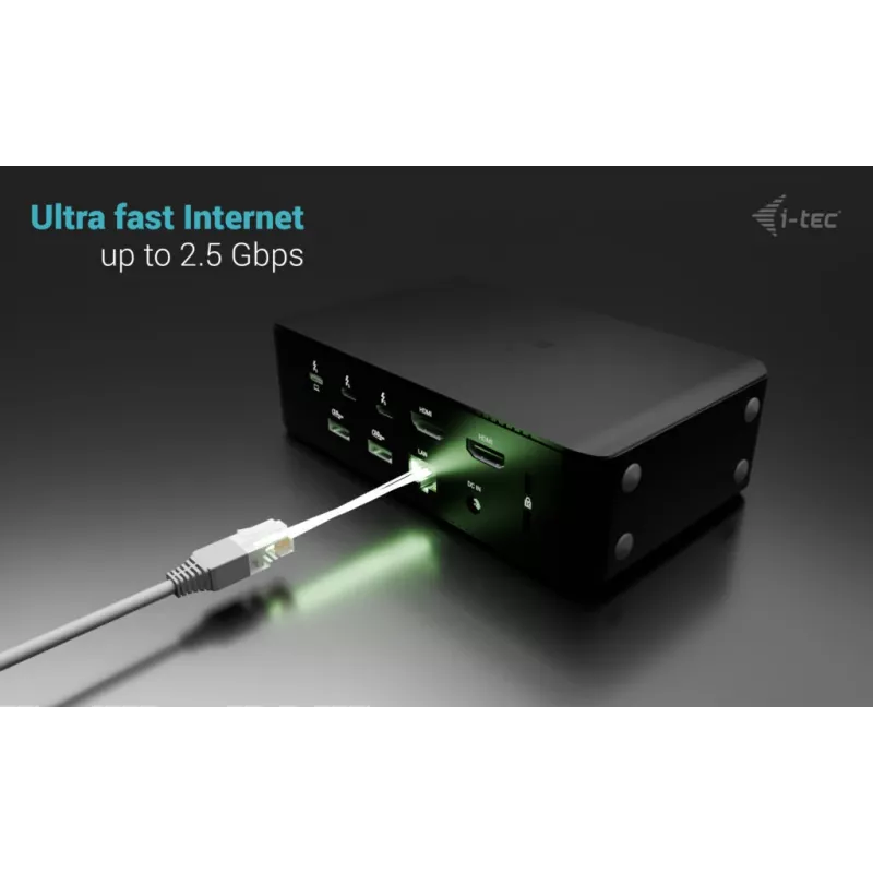 i-tec Thunderbolt5 Quattro Display Dockinė stotelė, 5x USB, 2.5 GLAN + Power Delivery 140W