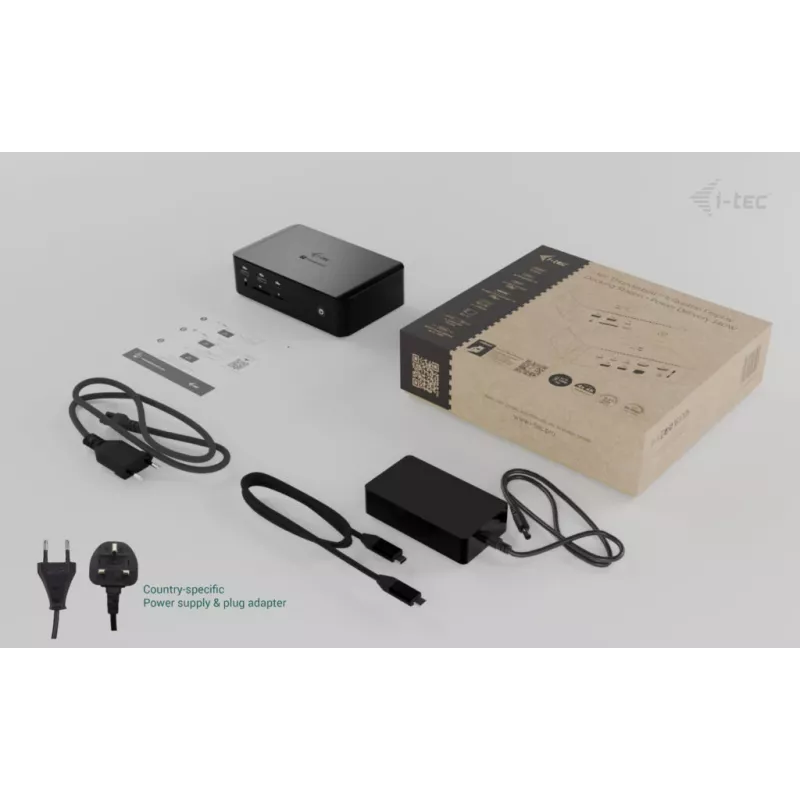 i-tec Thunderbolt5 Quattro Display Dockinė stotelė, 5x USB, 2.5 GLAN + Power Delivery 140W