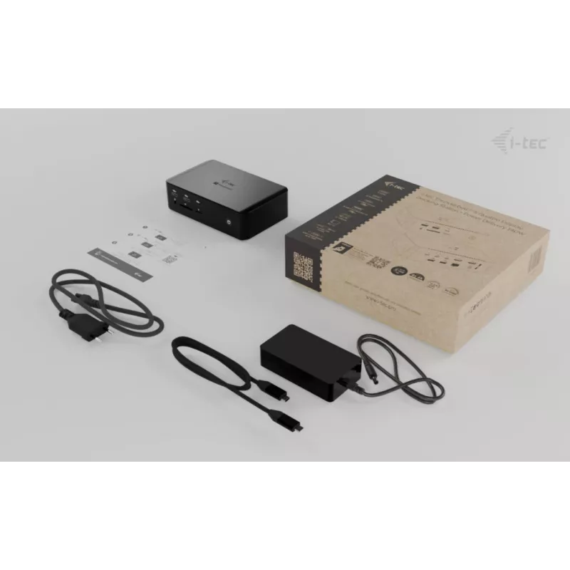 i-tec Thunderbolt5 Quattro Display Dockinė stotelė, 5x USB, 2.5 GLAN + Power Delivery 140W