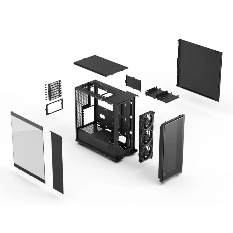 Kompiuterio korpusas Fractal Design Epoch Black TG RGB Light Tint Midi Tower juodas