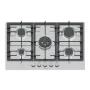 Bosch Serie 6 PCQ7A5I90 dujinė kaitlentė Nerūdijantis plienas Įmontuojama 75 cm Dujinė 5 zona(-ų)