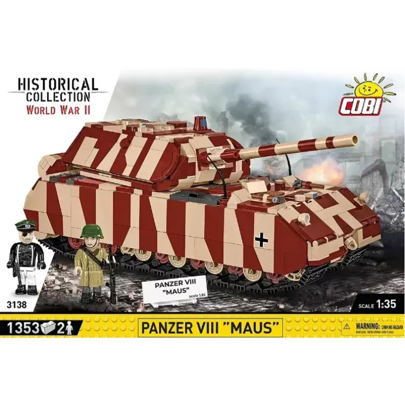 Cobi Konstruktorius Panzer VIII Maus 1:35 modelis COBI-3138, detalizuota karinės technikos replika