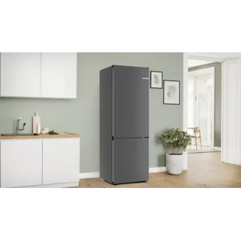 Šaldytuvas su šaldikliu Bosch Serie 4 KGN49OCAF, laisvai pastatomas, 440 L bendras, antracitas, No Frost