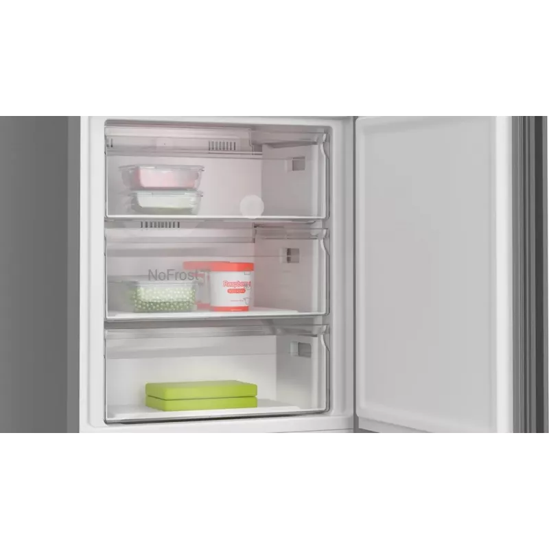 Šaldytuvas su šaldikliu Bosch Serie 4 KGN49OCAF, laisvai pastatomas, 440 L bendras, antracitas, No Frost