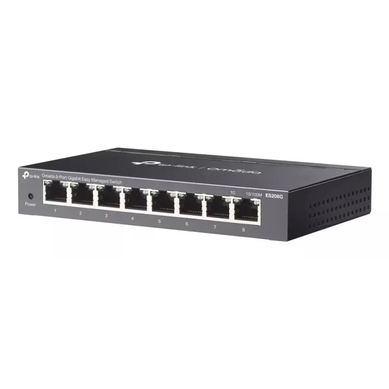TP-Link Omada ES208G valdomas L2 tinklo jungiklis Gigabit Ethernet (10/100/1000) juodas
