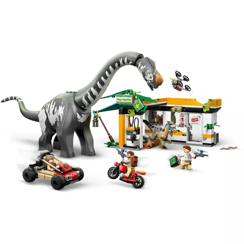 LEGO Jurassic World rinkinys 76973 — Raptor ir Titanosaurus su 3 figūrėlėmis, 582 detalės, nuo 7 metų