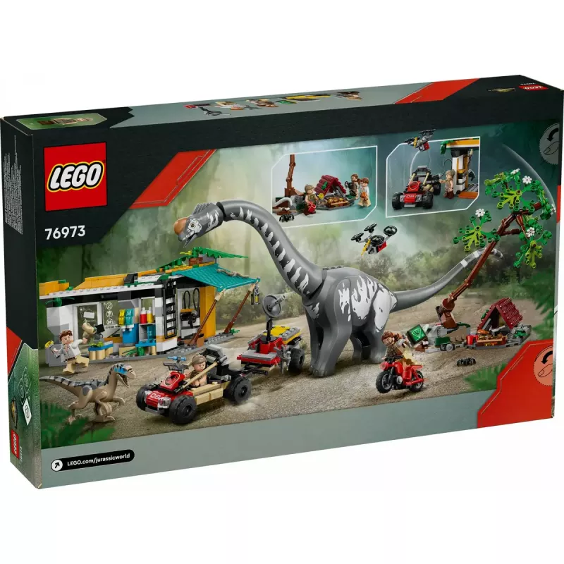 LEGO Jurassic World rinkinys 76973 — Raptor ir Titanosaurus su 3 figūrėlėmis, 582 detalės, nuo 7 metų
