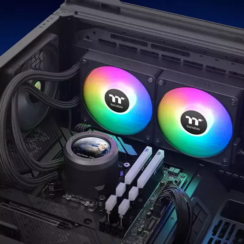 Skysčio aušinimo komplektas Thermaltake CL-W414-PL12SW-A 12 cm Juodas