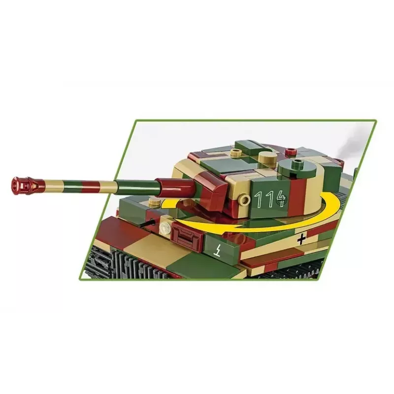 Konstrukcinis modelis Cobi Pz.Kpfw. VI Tiger Ausf. E 1:35 masteliu, detalūs blokeliai