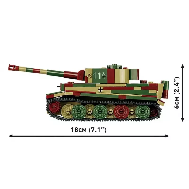 Konstrukcinis modelis Cobi Pz.Kpfw. VI Tiger Ausf. E 1:35 masteliu, detalūs blokeliai