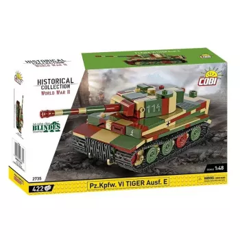 Konstrukcinis modelis Cobi Pz.Kpfw. VI Tiger Ausf. E 1:35 masteliu, detalūs blokeliai