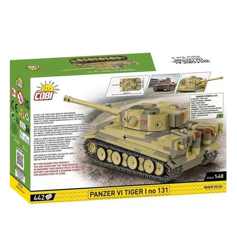 Konstruktorius Cobi Panzer VI Tiger I 442 detalės modelis COIB-2734