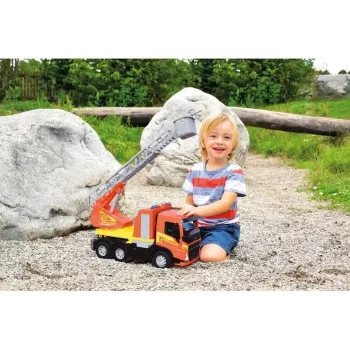 Žaislinis gaisrinis automobilis Lena Volvo FMX Vehicle Worxx su kopėčiomis, modelis 04625