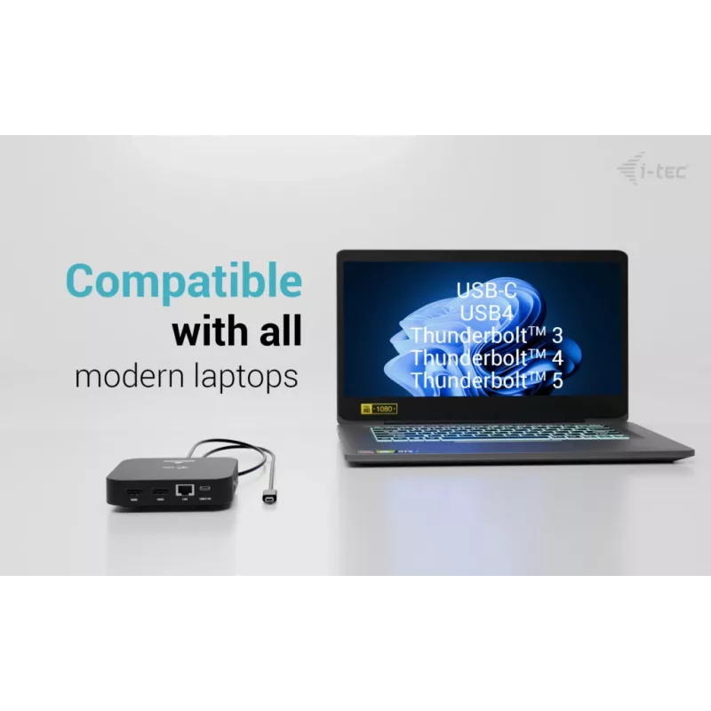 Dokavimo stotelė ITEC USB-C Dual HDMI C31DUALHDMIDOCKPD — dvigubas 4K 60Hz, 100W Power Delivery