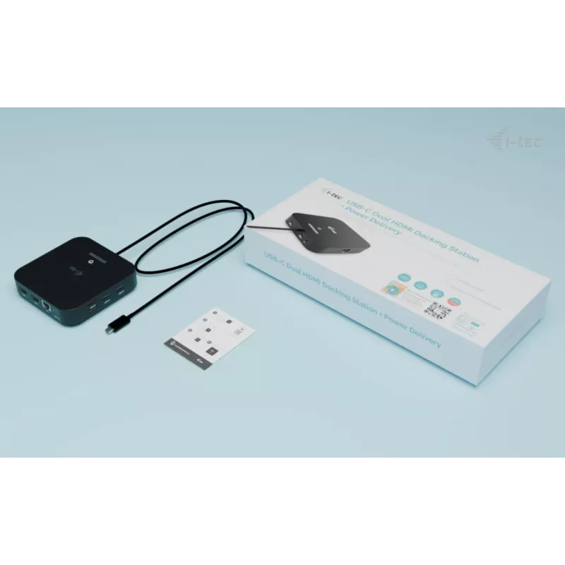 Dokavimo stotelė ITEC USB-C Dual HDMI C31DUALHDMIDOCKPD — dvigubas 4K 60Hz, 100W Power Delivery