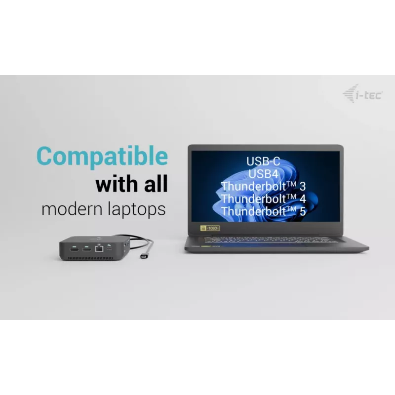 USB-C DisplayPort į dvigubą HDMI adapteris ITEC C31TRIPLEVIDEODPPRO 4K 60Hz, 100W galios perdavimas