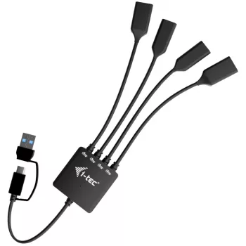 i-tec USB-C/USB-A kabelinis HUB 4 prievadai (2x USB-C, 2x USB-A)