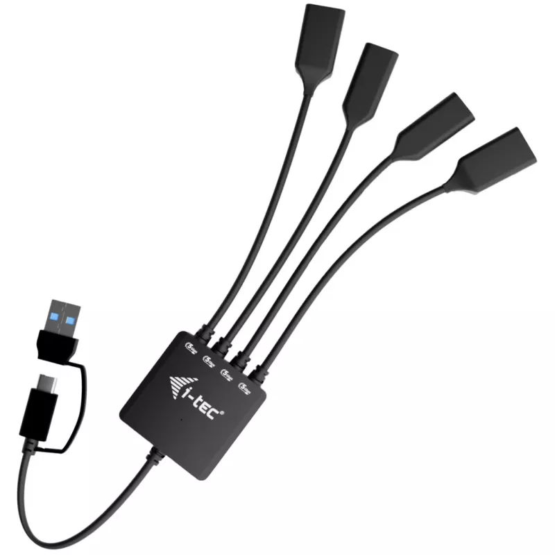 i-tec USB-C/USB-A kabelinis HUB 4 prievadai (2x USB-C, 2x USB-A)