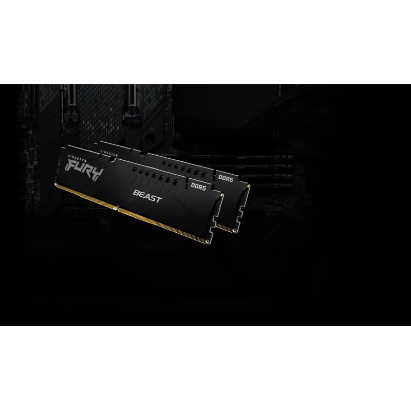 Kingston FURY Beast 64GB (2x32GB) DDR5 5600MT/s CL40 atminties rinkinys, juodas