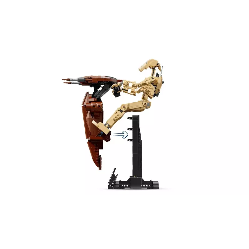 LEGO Star Wars Battle Droid su STAP 75428 – 1088 dalių, 1 minifigūrėlė, demonstravimo dydis 140×380×300 mm