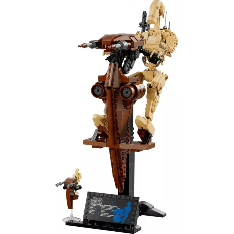 LEGO Star Wars Battle Droid su STAP 75428 – 1088 dalių, 1 minifigūrėlė, demonstravimo dydis 140×380×300 mm