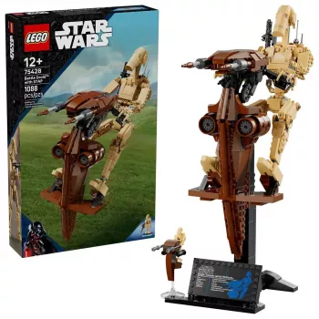 LEGO Star Wars Battle Droid su STAP 75428 – 1088 dalių, 1 minifigūrėlė, demonstravimo dydis 140×380×300 mm