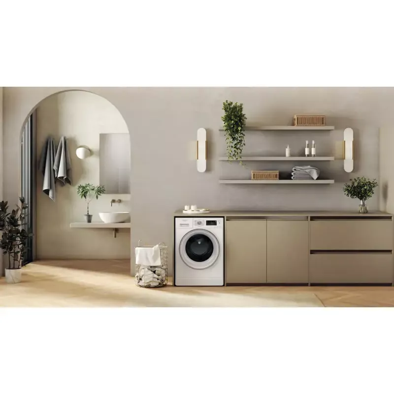 Skalbimo džiovinimo mašina WHIRLPOOL FFWDB 864489 SV EE priekinio pakrovimo 6 kg 1400 RPM balta