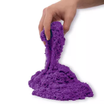 Kinetic Sand 2lbs Violetinis žaidimų smėlis, formuojamas sensorinis žaislas vaikams, daugkartinio naudojimo maišelis (pakuotė gali skirtis), nuo 3 metų