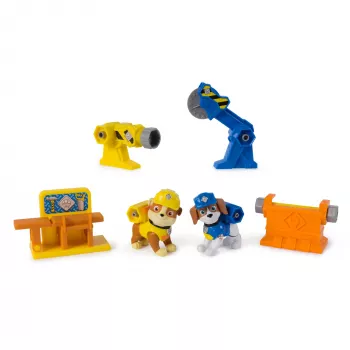 Figūrų rinkinys Usorteret Rubble & Wheeler Power Tool Pups su 2 įrankiais ir 2 statybiniais aksesuarais, nuo 3 m.