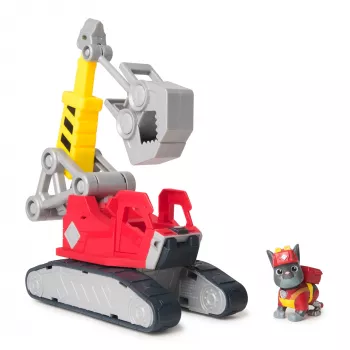 Krano sunkvežimis Rubble & Crew Charger's Mega Power Crane su Charger figūrėle, 2 nuimami įrankiai, plastikas, nuo 3 m.