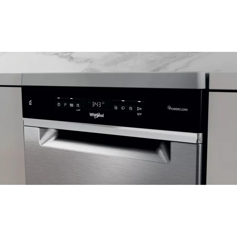 Whirlpool WSBO 3O34 PF X pusiau įmontuojamas indaplovė 10 komplektų