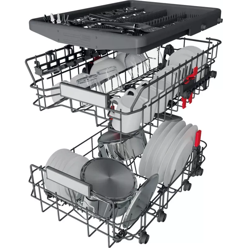 Whirlpool WSBO 3O34 PF X pusiau įmontuojamas indaplovė 10 komplektų
