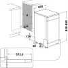 Whirlpool WSBO 3O34 PF X pusiau įmontuojamas indaplovė 10 komplektų