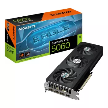 Vaizdo plokštė GIGABYTE GeForce RTX 5060 8GB GDDR7 PCIe 5.0, 3840 CUDA, 128 bit, WINDFORCE 3X, 3x DisplayPort 2.1b + HDMI 2.1b