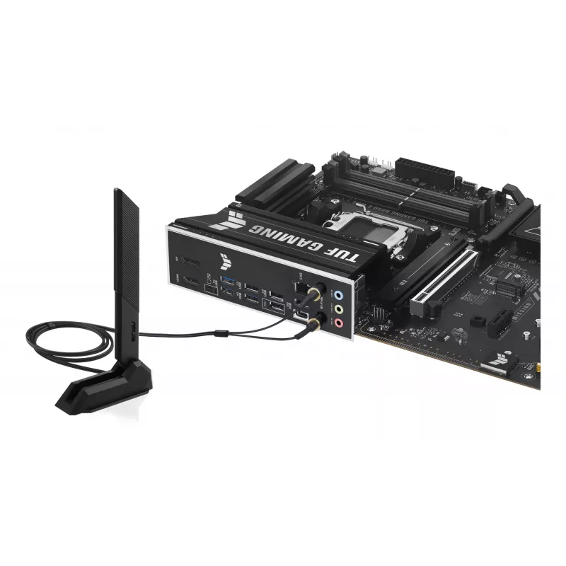 Motininė plokštė ASUS TUF GAMING B850-E WIFI, AMD B850, Socket AM5, ATX, DDR5, 4x DIMM, 3x M.2, Wi‑Fi 6E, 2.5Gb LAN