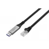 DIGITUS USB 3.2 Gen1 – RJ45 Ethernet kabelis CAT6a S/FTP juodas, 3 m