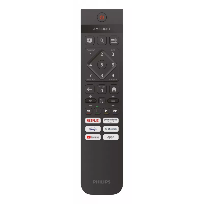 Philips 75PUS7000/12 išmanusis televizorius, 75 col. (189 cm) 4K Ultra HD LED, 3840×2160, Titan OS, HDR10+, 3x HDMI, Wi-Fi, Bluetooth, juodas