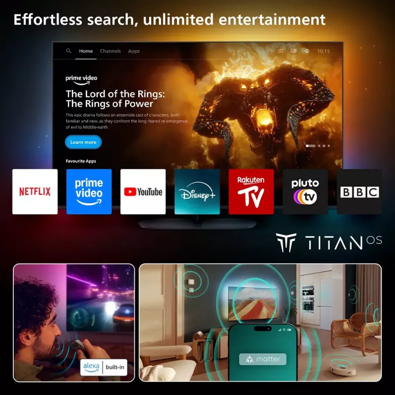 Televizorius Philips 85MLED910/12 85 colių 4K Ultra HD QD-Mini LED 3840 x 2160