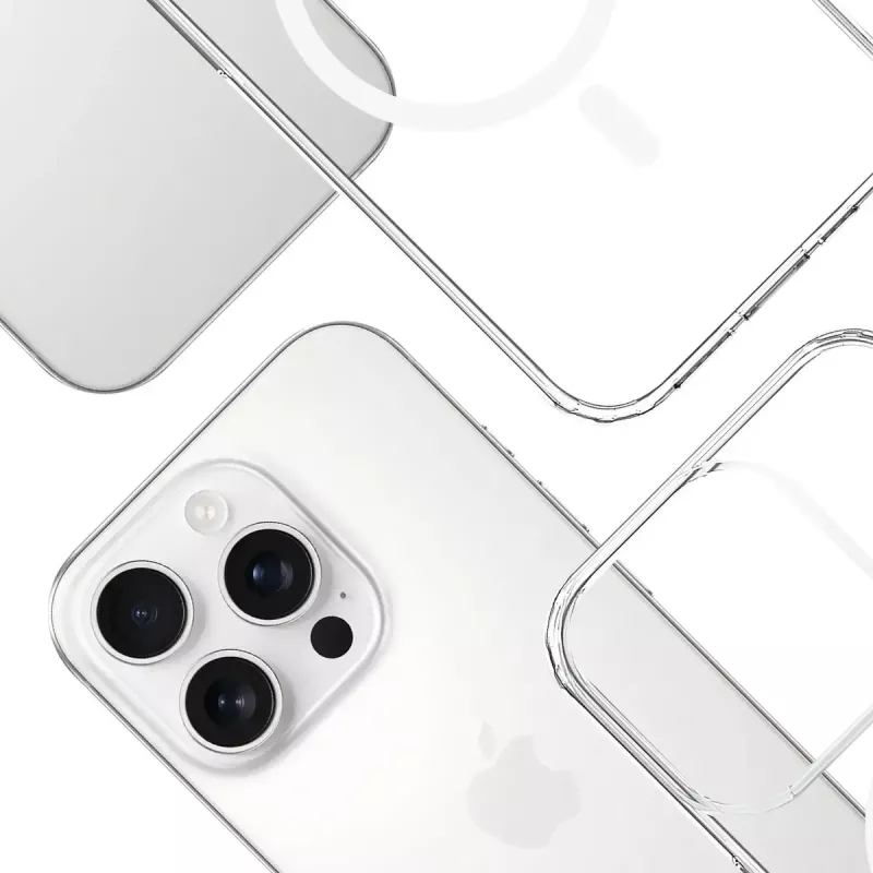 3MK Armor MagCase permatomas dangtelis iPhone 16 Pro, 16 cm (6,3 colio) ekranui, PC+TPU