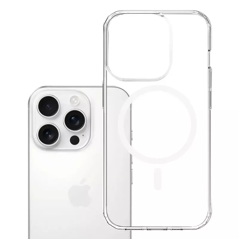 3MK Armor MagCase permatomas dangtelis iPhone 16 Pro, 16 cm (6,3 colio) ekranui, PC+TPU